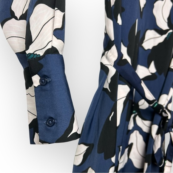 Joe Fresh Floral Belted Shirt Dress M - Picture 3 of 5